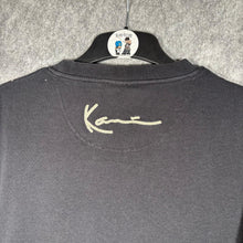 Load image into Gallery viewer, Karl Kani Embroidered Lines Graphic Tee Black Y2K Streetwear Size M