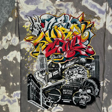 Load image into Gallery viewer, Shiroi Neko Y2K Tattoo Graffiti 2000s Brown Multi Long Sleeved Top, Size XL
