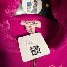 Load image into Gallery viewer, Juicy Couture Pink Y2K Fleeced Mcbling Embroidered Hoodie, Size S-M