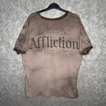 Load image into Gallery viewer, Affliction Brown Gothic Y2K Skull Grunge 2000s Top, Size L