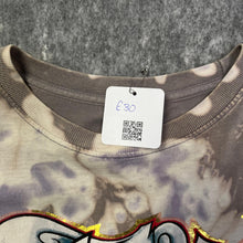 Load image into Gallery viewer, Shiroi Neko Y2K Tattoo Graffiti 2000s Brown Multi Long Sleeved Top, Size XL