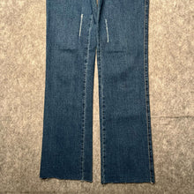 Load image into Gallery viewer, Jireh Premium 2000s Frayed Waist Embroidered Pocket Distressed Leg Jeans