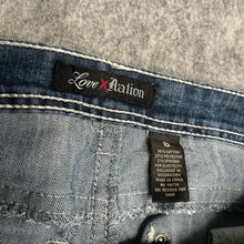 Load image into Gallery viewer, Love Nation Y2K Flower Embellished BootCut Jeans , Waist 32