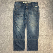 Load image into Gallery viewer, Ecko Unltd. 2000s Multi Panel Seam Line Embroidered Pocket Jeans, Size