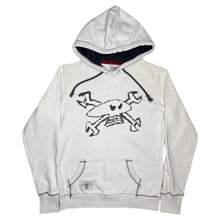 Load image into Gallery viewer, Red Torpedo Y2K Skater Skull and Cross Bones Skateboarding Hoodie, Size Large