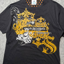 Load image into Gallery viewer, Sean John 2000s Yellow Vulgar Decadence Baroque Graphic Top, Size XL