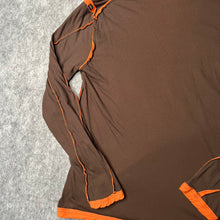 Load image into Gallery viewer, Roberto Cavali Brown Y2K Coquette Grunge Floral Multi Long Sleeved Top, XL