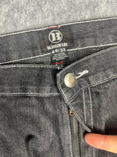 Load image into Gallery viewer, B.Denim Y2K Hiphop Embroidered Red and White Dark Wash Jeans, Size 3XL