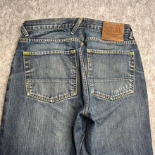 Load image into Gallery viewer, Von Dutch 2000s Navy Patchwork White Logo Pannel Jeans, Waist 32