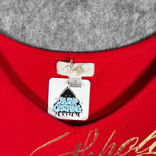 Load image into Gallery viewer, Southpole Red Graphic Angel Rose Tattoo Style Tee, Size L