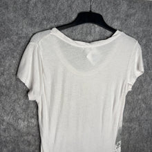 Load image into Gallery viewer, Southpole White Y2K Angel Wing Mcbling Gothic Cross Top, Size M