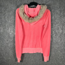 Load image into Gallery viewer, Y2K Mcbling Juicy Couture Reworked Fur-Trim Velour Hoodie • Medium