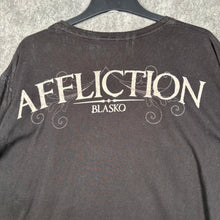 Load image into Gallery viewer, Affliction Blasko Pirate Skull Graphic T-Shirt Black 2XL USA Made