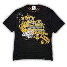 Load image into Gallery viewer, Sean John 2000s Yellow Vulgar Decadence Baroque Graphic Top, Size XL