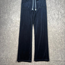 Load image into Gallery viewer, Juicy Couture Navy Velour Joggers Large Y2K 2000s Rear Pocket Detail