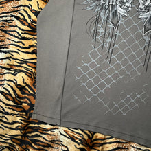 Load image into Gallery viewer, MMA Elite Brown Skull Gothic Grunge Long Sleeved Angel Wing Cyber Top, Size L