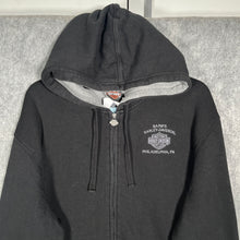 Load image into Gallery viewer, Harley-Davidson Black Zip Hoodie Barb’s Philadelphia Y2K Biker Streetwear