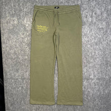 Load image into Gallery viewer, Ed Hardy Khaki Tattoo Y2K Flared Joggers, Size XL