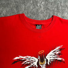 Load image into Gallery viewer, Urban Pirate Red Y2K Urban Angel Wings & Halo Graphic Top, Size XL