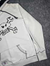 Load image into Gallery viewer, Red Torpedo Y2K Skater Skull and Cross Bones Skateboarding Hoodie, Size Large