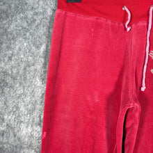 Load image into Gallery viewer, Juicy Couture Red Velour Joggers XL Y2K Vintage Flare Track Pants