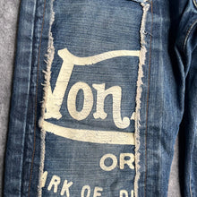 Load image into Gallery viewer, Von Dutch 2000s Navy Patchwork White Logo Pannel Jeans, Waist 32