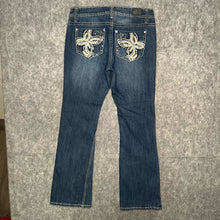 Load image into Gallery viewer, Love Nation Y2K Flower Embellished BootCut Jeans , Waist 32