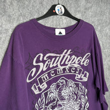 Load image into Gallery viewer, Vintage Y2K Eagle and Shield Purple Southpole Top, Size: XL/XXL