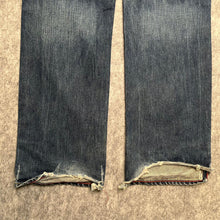 Load image into Gallery viewer, Von Dutch 2000s Navy Patchwork White Logo Pannel Jeans, Waist 32