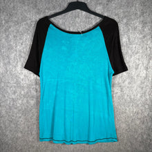 Load image into Gallery viewer, Liberty Wear Turquoise Cross Graphic Angel Wings Top Tee XL Y2K Aesthetic