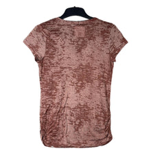 Load image into Gallery viewer, Rock 47 by Wrangler Y2K Mcbling Sequin Cross Brown Burnout Top Size Small