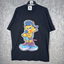 Load image into Gallery viewer, Screen Stars Gangsta Baby Graphic Tee Black 2000s Cartoon Style XL