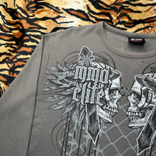 Load image into Gallery viewer, MMA Elite Brown Skull Gothic Grunge Long Sleeved Angel Wing Cyber Top, Size L