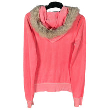 Load image into Gallery viewer, Y2K Mcbling Juicy Couture Reworked Fur-Trim Velour Hoodie • Medium