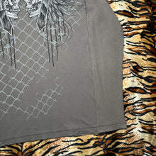 Load image into Gallery viewer, MMA Elite Brown Skull Gothic Grunge Long Sleeved Angel Wing Cyber Top, Size L