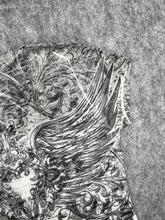 Load image into Gallery viewer, Y2K Fair Oaks Mcbling Grey Rhinestone Heart Gothic Cross, Size Small