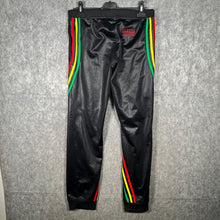 Load image into Gallery viewer, Vintage Adidas Rasta Chile 62 Joggers — Black Red/Yellow/Green (S)