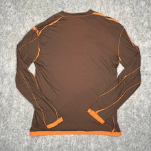 Load image into Gallery viewer, Roberto Cavali Brown Y2K Coquette Grunge Floral Multi Long Sleeved Top, XL