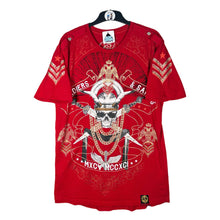 Load image into Gallery viewer, Soldiers & Saints Red Skull Graphic T-Shirt Large Embellished Tee