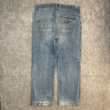 Load image into Gallery viewer, Quicksilver Cargo Flap Pocket Distressed Straight Leg Jeans, Waist 36