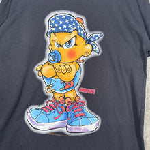 Load image into Gallery viewer, Screen Stars Gangsta Baby Graphic Tee Black 2000s Cartoon Style XL
