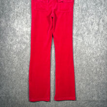 Load image into Gallery viewer, Juicy Couture Red Velour Joggers Petite Small Y2K Low Rise Tracksuit Pants