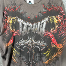 Load image into Gallery viewer, Y2K Gothic Grunge 2000s Brown Tapout Chrome Cross Lion Top Size XXL
