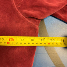 Load image into Gallery viewer, Pink Victoria Secret Velour Burgundy Y2K Mcbling Zip Up Hoodie, Size Small