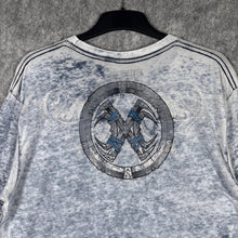 Load image into Gallery viewer, Y2K Gothic Grunge Affliction Ed Hardy Style Xtreme Couture Blue Top Size Large