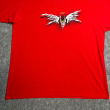 Load image into Gallery viewer, Urban Pirate Red Y2K Urban Angel Wings & Halo Graphic Top, Size XL