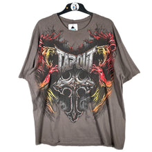 Load image into Gallery viewer, Y2K Gothic Grunge 2000s Brown Tapout Chrome Cross Lion Top Size XXL