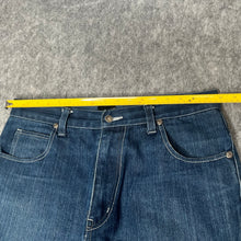 Load image into Gallery viewer, Capricious Gothic Angel Wing Blue Grunge Thin Jeans, Waist 36/ Large