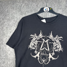 Load image into Gallery viewer, Affliction Black Tribal Crest Graphic T-Shirt 00s Y2K USA Made Size L