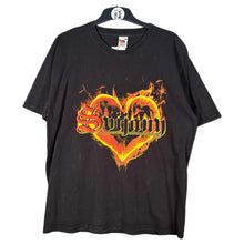 Load image into Gallery viewer, Stylove Flame Heart Graphic Tee Black Fruit of the Loom XL